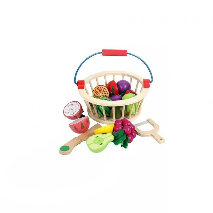 Zestaw Koszy Owocowych, 12 Elementów, Drewno