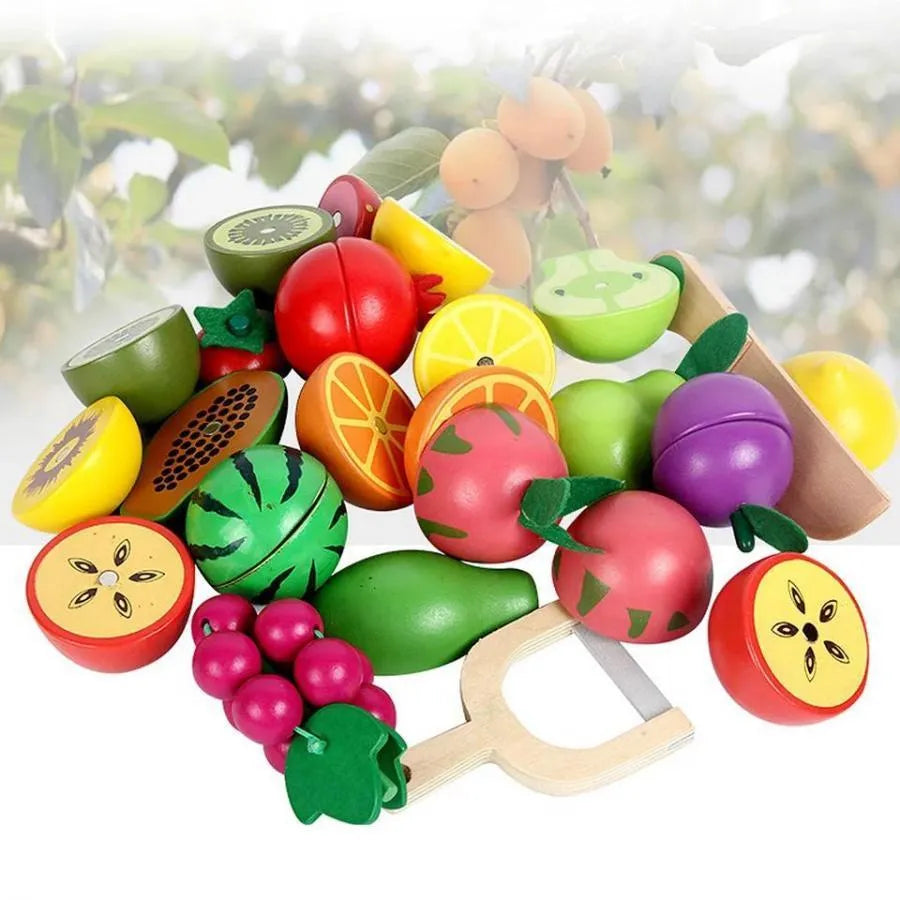 Zestaw Koszy Owocowych, 12 Elementów, Drewno