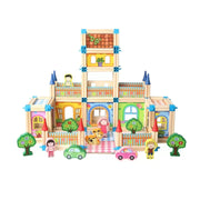 Beilalua Mały Architekt Drewniany Zestaw Kostek Budowlanych 268 Elementów