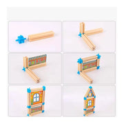 Beilalua Mały Architekt Drewniany Zestaw Kostek Budowlanych 268 Elementów