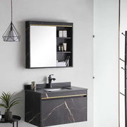 Zestaw mebli łazienkowych 60x50cm 2 sztuki czarny