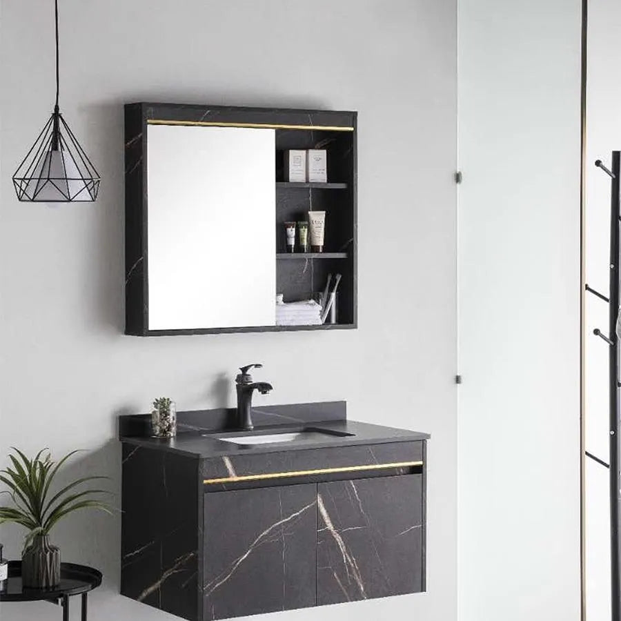 Zestaw mebli łazienkowych 60x50cm 2 sztuki czarny