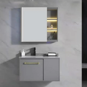 Zestaw mebli łazienkowych 80x47cm 3 sztuki szary