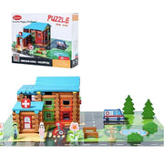 Puzzle Szpital Górski, 240 elementów, wielokolorowe, drewno