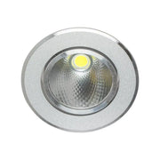Wpuszczany reflektor LED, 5W, metalowy, srebrny