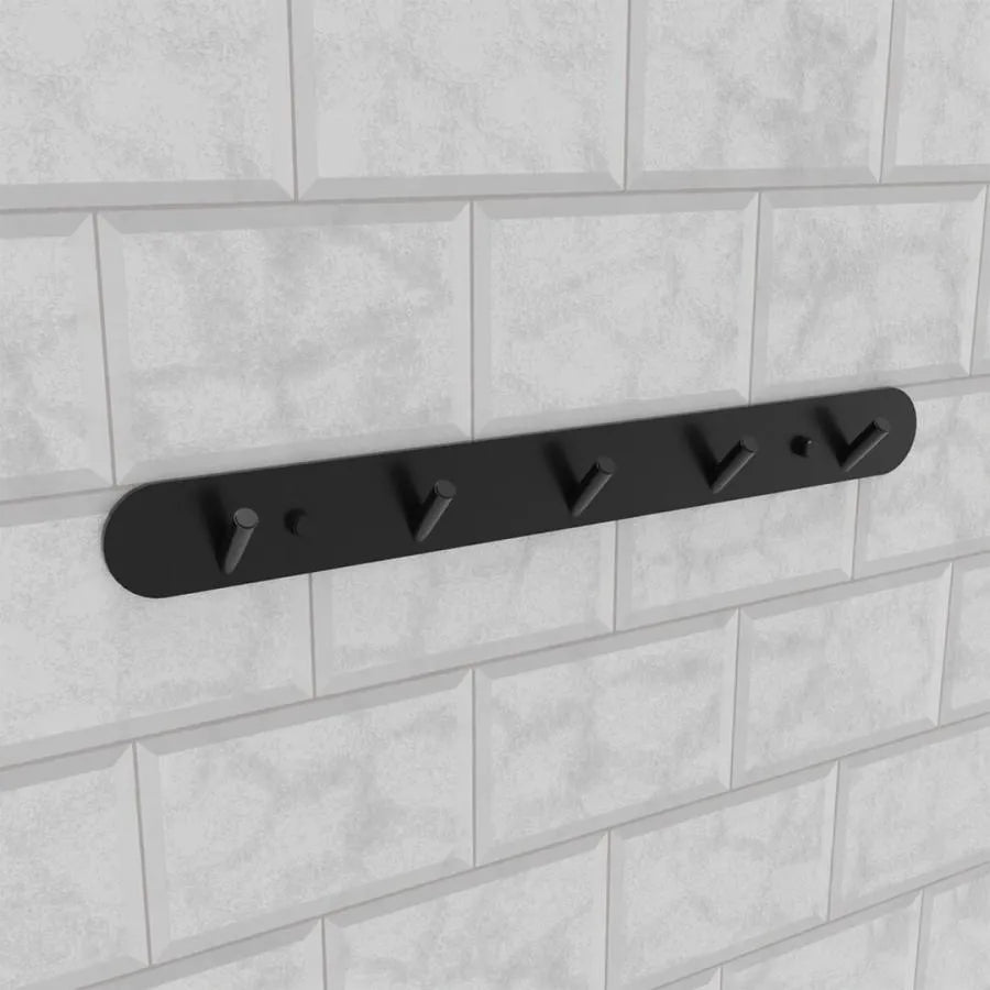 Wieszak na ręczniki i akcesoria łazienkowe 37cm czarny aluminiowy