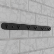 Wieszak na ręczniki i akcesoria łazienkowe 45 cm czarny aluminiowy