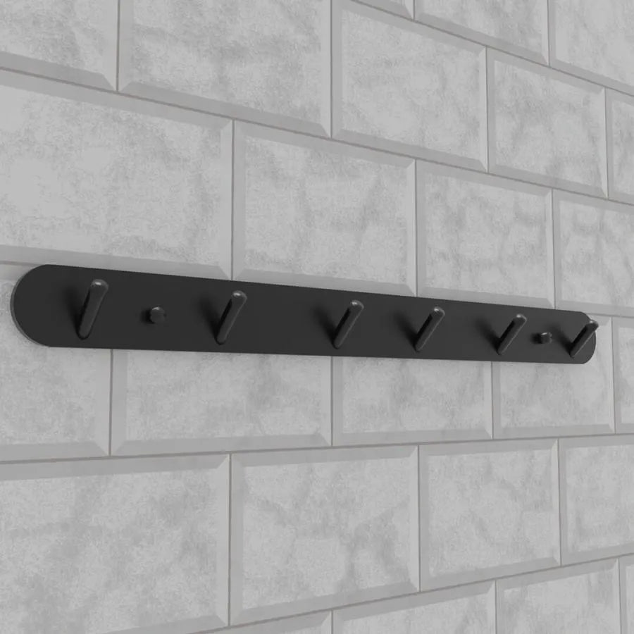 Wieszak na ręczniki i akcesoria łazienkowe 45 cm czarny aluminiowy