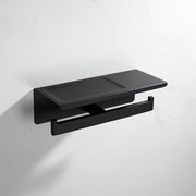 Podwójny uchwyt na papier toaletowy z uchwytem na telefon/perfumy czarny GJ603