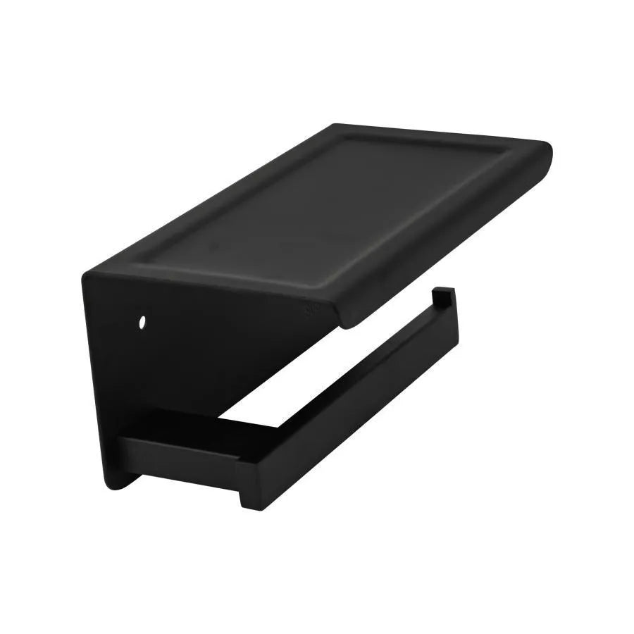 Uchwyt na papier toaletowy z uchwytem na telefon/perfumy czarny GJ610