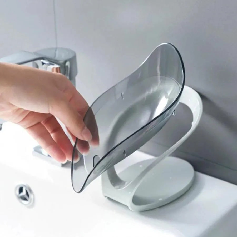 Mydelniczka z odpływem, plastikowa, 14*13*8 cm, różowa