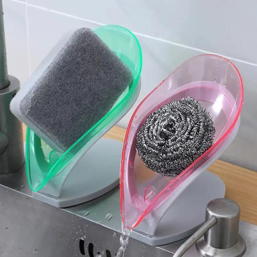 Mydelniczka z odpływem, plastikowa, 14*13*8 cm, różowa