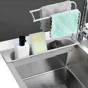 Teleskopowy wspornik zlewu, 50 cm, biały