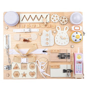 Montessori Wielofunkcyjna Edukacyjna Tablica Magnetyczna z Zamkami, 8 Markerów, Drewno i Plastik