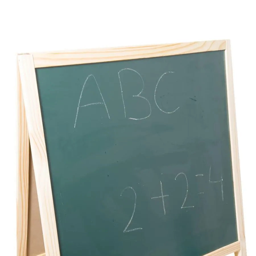 Wielofunkcyjna tablica szkolna do malowania, 12 kolorowych kred, drewno i plastik