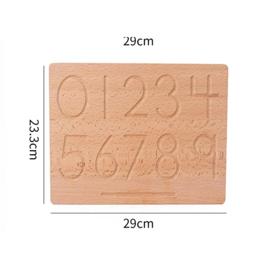 Podwójna tablica edukacyjna z liczbami i figurami geometrycznymi, 2 sztuki, drewno