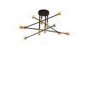 Modernistyczny żyrandol Hexa 8 Duo, 8x E27, czarno-złoty, nowoczesny design