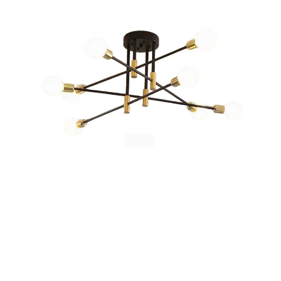 Modernistyczny żyrandol Hexa 8 Duo, 8x E27, czarno-złoty, nowoczesny design