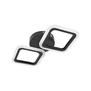 Żyrandol LED PULSARIS 22W, 2 kwadraty, zimne/ciepłe/neutralne światło, czarny