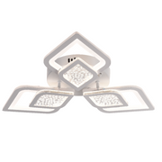 Żyrandol LED z pilotem DALIA 64W, 3-płatkowy, światło zimne/ciepłe/neutralne, ściemnialny, biały