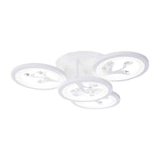 Żyrandol LED z pilotem i kryształem DAISY 49W, 4 elementy, światło zimne/ciepłe/neutralne, ściemnialny, biały