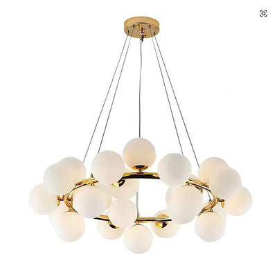 Żyrandol komorowy LOFT, 25x G9, białe złoto, metal, regulowana wysokość, nowoczesny
