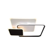 Żyrandol LED z pilotem ANEMONA 75 W, 3 kwadraty, światło zimne/ciepłe/neutralne, ściemnialny, czarny