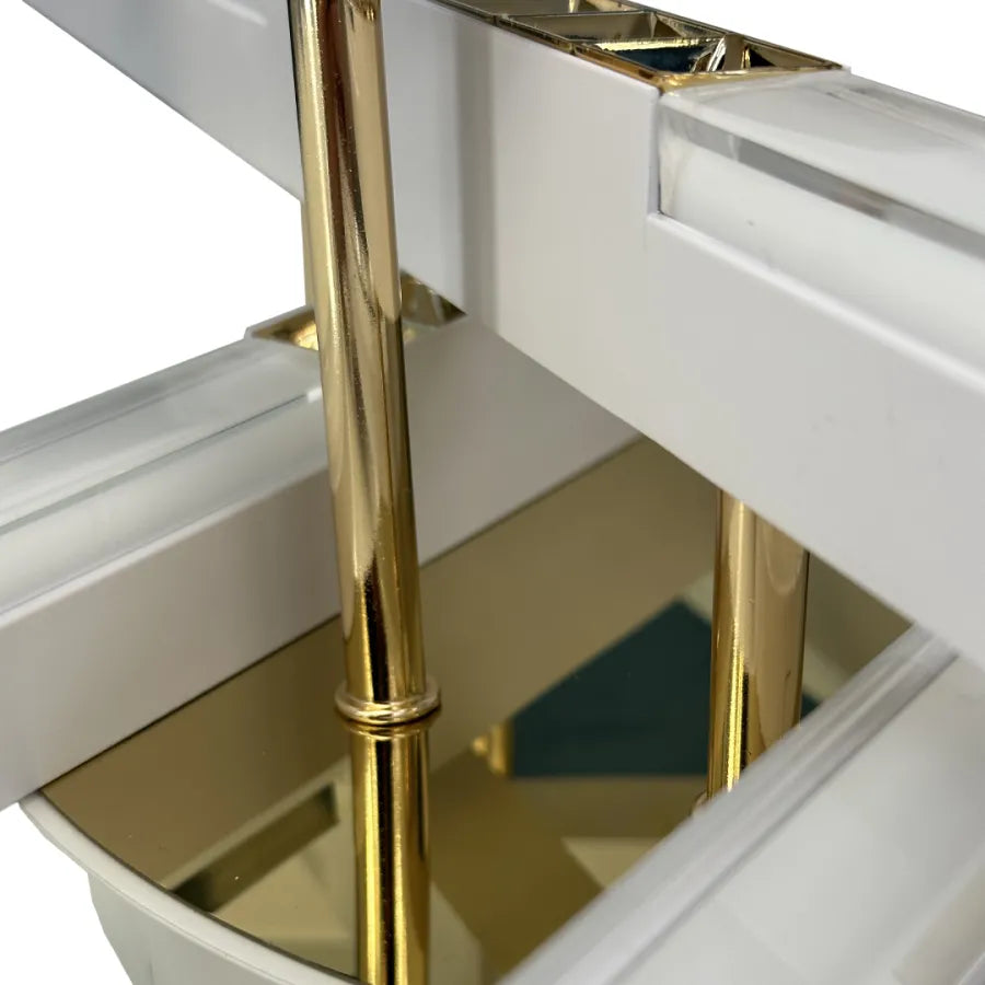 Żyrandol LED z pilotem MAKOTO 144 W, 6 elementów, liniowy, światło zimne/ciepłe/neutralne, ściemnialny, złotobiały