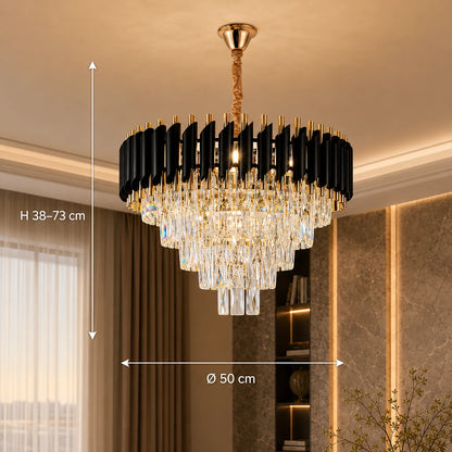 Żyrandol Kryształowy VERSAILLES Eleganza 8x E14, średnica 50cm, złoty, regulowana wysokość - 01_CC900-500GD.png
