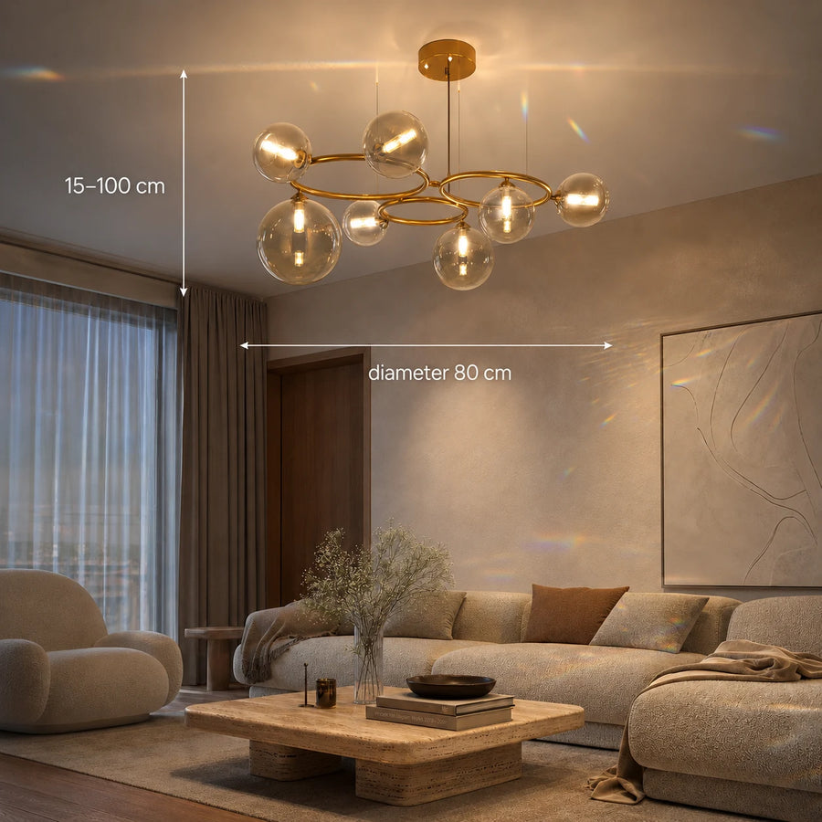 Lustra VENERE Luce, 3 Cercuri, 7xG9, Auriu, Metal, Inaltime Reglabila - 01_LC811-7.png