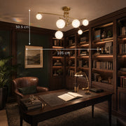 Żyrandol z okrągłym kloszem, kopuła PENTHOUSE, 6x G9, złoto, metal - 01_LC825GD.png