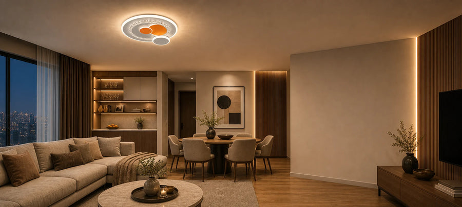 Żyrandol LED z kryształem HELIOX, 40W, 4 koła, światło zimne/ciepłe/neutralne, biały - 01_LL653-300OR.png