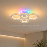 Żyrandol LED z pilotem i kryształem NOVA ROTONDA RGB 82W, 4 koła, światło zimne/ciepłe/neutralne, możliwość przyciemniania, biały - 01_LT073-4WH.png