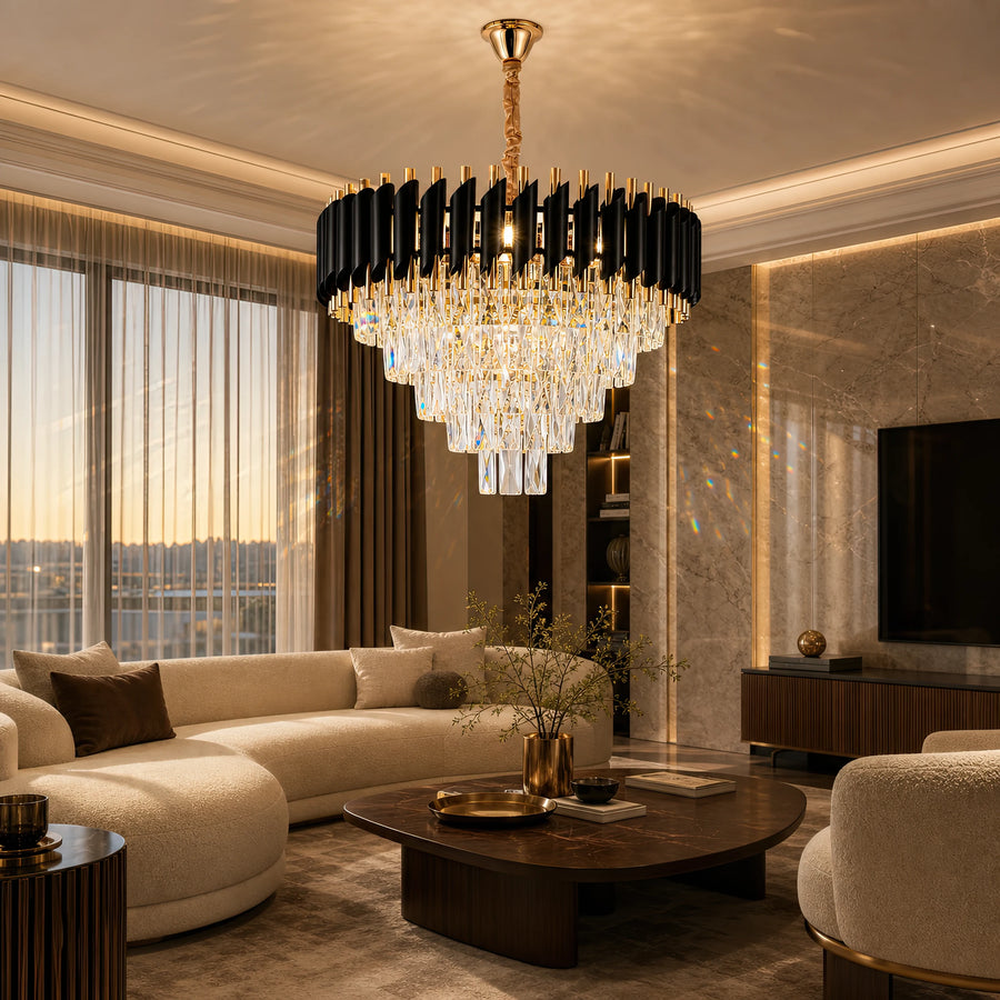 Żyrandol Kryształowy VERSAILLES Elegance 8x E14, średnica 50cm, Złoty, Regulowana Wysokość - 02_CC900-500GD.png