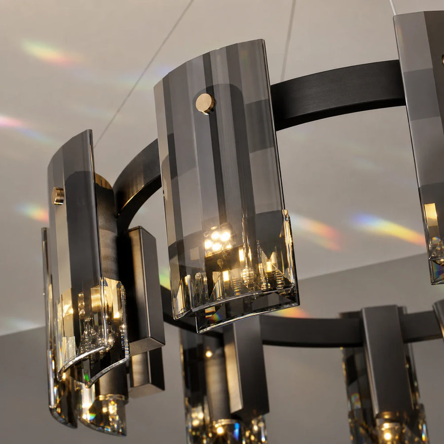 Candelabru Modern, Valmontreux Largo, 8xG9, Diametru 80cm, Negru si Cristale Cenusii, Inaltime Reglabila, Metal si Cristal - 02_CM360-800BK.png