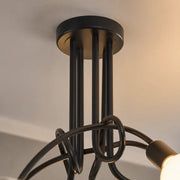 Modernistyczny żyrandol Penta 5, 5x E27, czarny, nowoczesny design - 02_LC366-5BK.png