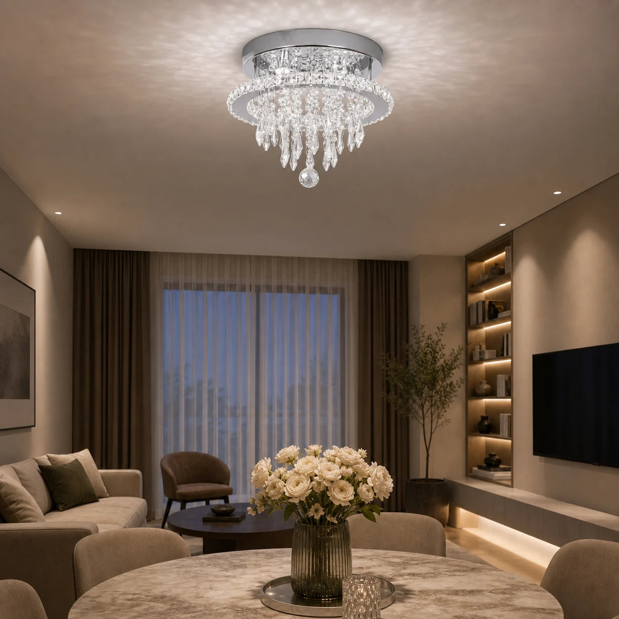 Candelabru LED Alberico Rotund, 17W, Lumina Rece/Calda/Neutra, Cristal, Crom Lucios - 03_LL010.png