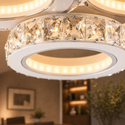 Żyrandol LED z pilotem i kryształem NOVA ROTONDA RGB 82W, 4 koła, światło zimne/ciepłe/neutralne, możliwość przyciemniania, biały - 04_LT073-4WH.png