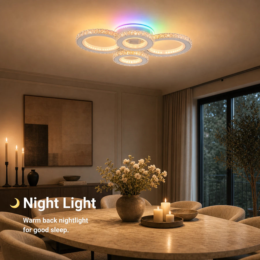 Żyrandol LED z pilotem i kryształem NOVA ROTONDA RGB 82W, 4 koła, światło zimne/ciepłe/neutralne, możliwość przyciemniania, biały - 05_LT073-4WH.png
