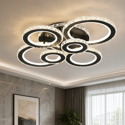 Żyrandol LED z pilotem i kryształem NOVA ROTONDA RGB 145W, 6 kółek, światło zimne/ciepłe/neutralne, możliwość przyciemniania, czarny - 05_LT073-6BK.png