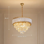 Żyrandol kryształowy VERSAILLES Elegance 8x E14, średnica 50cm, błyszczące złoto i biel, regulowana wysokość - 06_CC900-500WH.png