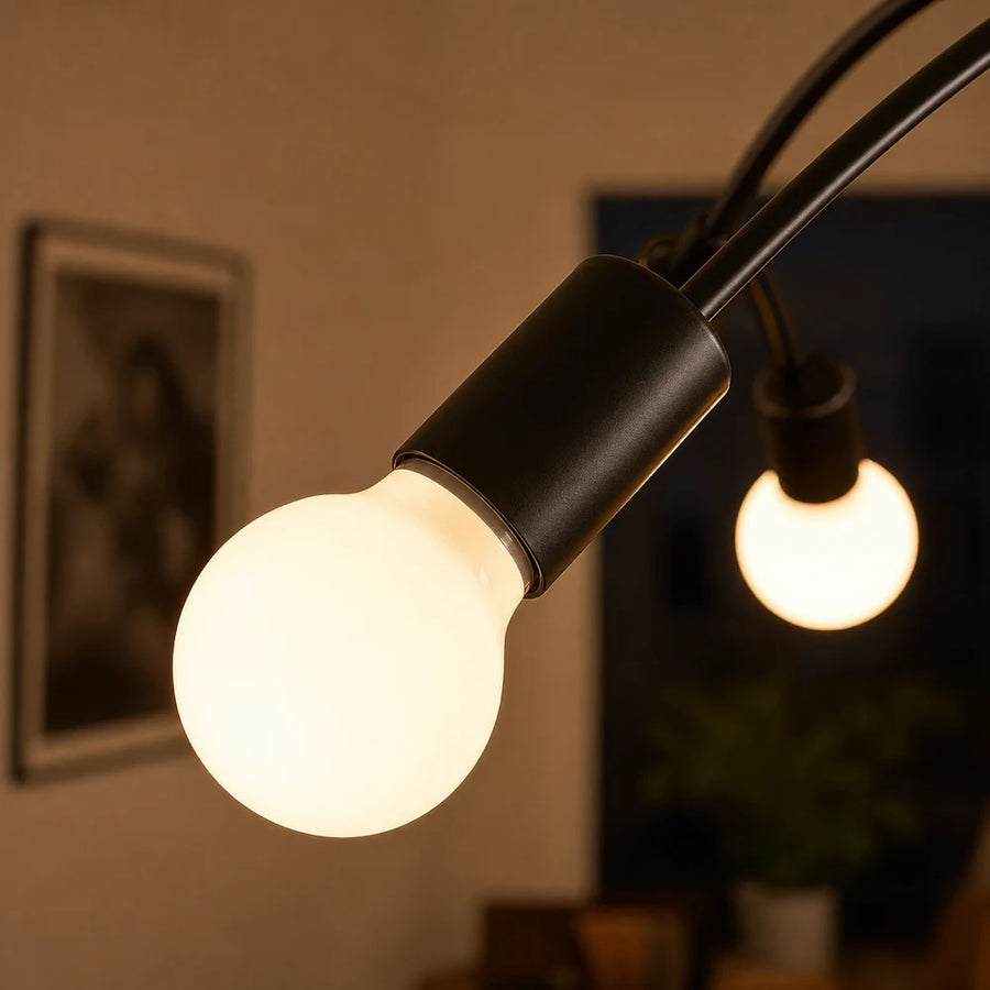 Żyrandol Modernistyczny Penta 5, 5x E27, Czarny, Nowoczesny Design - 06_LC366-5BK.png