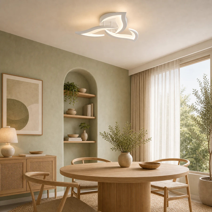 Lustra LED cu telecomanda LOTUS 32W, 3 Petale, lumina Rece/Calda/Neutra, Dimabila, Alb - LT660-3WH_tone.png