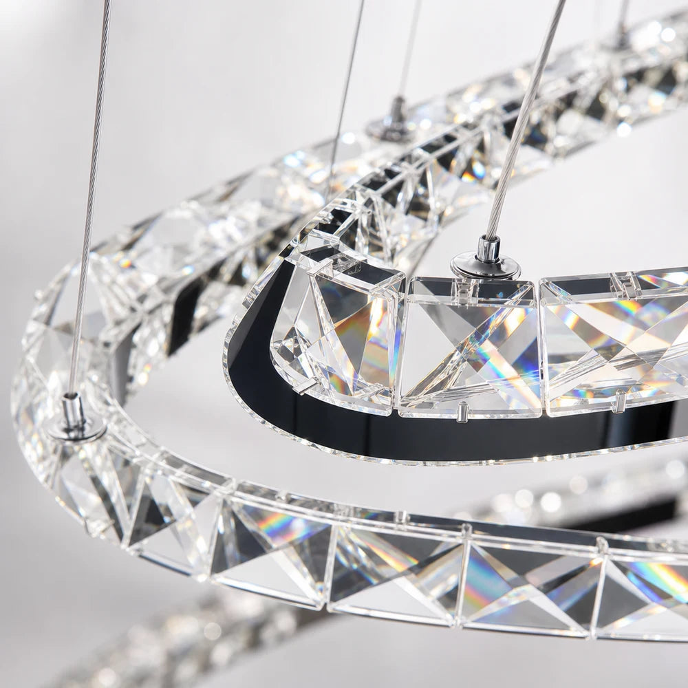 Zawieszany żyrandol LED z pilotem i kryształem PRISM LUMINIS 79W, 3 koła, światło zimne/ciepłe/neutralne, możliwość przyciemniania, chrom, regulowana wysokość - 07_LT029.png