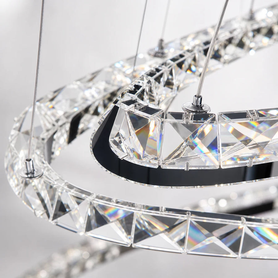 Zawieszany żyrandol LED z pilotem i kryształem PRISM LUMINIS 79W, 3 koła, światło zimne/ciepłe/neutralne, możliwość przyciemniania, chrom, regulowana wysokość - 07_LT029.png