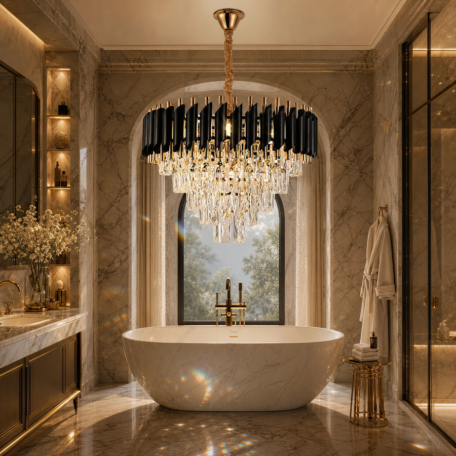 Żyrandol Kryształowy VERSAILLES Elegance 8x E14, średnica 50cm, Złoty, Regulowana Wysokość - 08_CC900-500GD.png