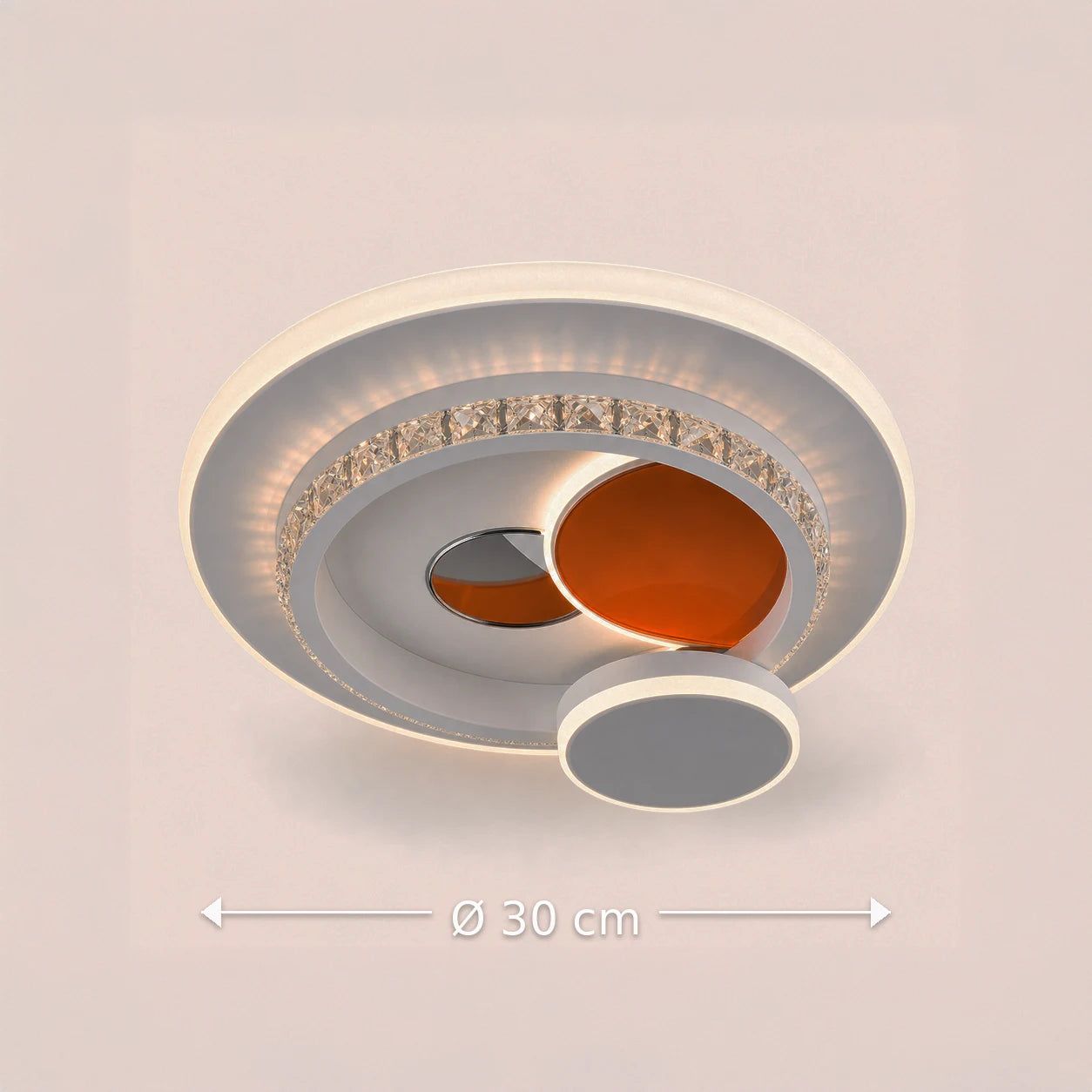 Żyrandol LED z kryształem HELIOX, 40W, 4 koła, światło zimne/ciepłe/neutralne, biały - 09_LL653-300OR.png