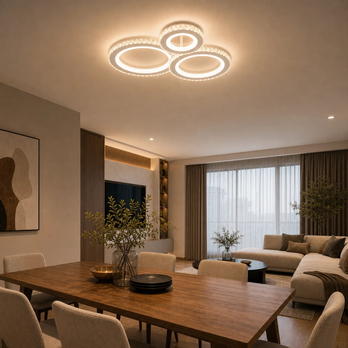 Żyrandol LED z pilotem i kryształem NOVA ROTONDA RGB 75W, 3 koła, światło zimne/ciepłe/neutralne, możliwość przyciemniania, biały - 09_LT073-3WH.png