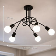 Modernistyczny żyrandol Penta 5, 5x E27, czarny, nowoczesny design - 10_LC366-5BK.png