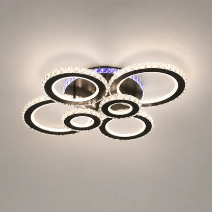 Żyrandol LED z pilotem i kryształem NOVA ROTONDA RGB 145W, 6 kółek, światło zimne/ciepłe/neutralne, możliwość przyciemniania, czarny - 10_LT073-6BK.png